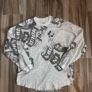 DISNEY‎ Spirit Jersey Mickey Mouse Sound Cartoons Disney 100 White Gray Large